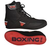 FISTRAGE Chaussures de Kickboxing en Cuir pour Homme et Jeune Unisexe Chaussures de Boxe légères Noir, Noir Low Top, 13.5 Women/12 Men