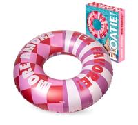 Fisura - Bouée Gonflable Originale “More Amore” Rose. Bouée 105 cm avec Valve de sécurité pour gonflage et dégonflage Rapides. Anneau de Natation pour Piscine ou Plage