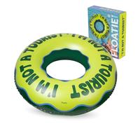 Fisura - Anneau de flottaison Gonflable. 120 cm avec soupape Pratique pour gonflage et dégonflage instantané. Parfait Bain Piscine ou mer. (Tourist, Vert)
