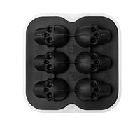 Fisura - Bac à glaçons en silicone en forme original. Moule à glaçons Grand bac à glaçons original. Bac à glaçons pour glaçons, sans BPA. Facile à démonter. (Crâne)