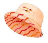 Fisura - Bob réversible Original avec Message “No me da la Vida”, Chapeau Bucket Beige Multicolore, Accessoire été Femme pour Plage extérieur, Chapeau Soleil Mode Vacances