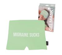Fisura - Bonnet de migraine froid “Migraine sucks”. Masque de thérapie 360º pour calmer migraines, douleurs, sinusites et stress. Utilisation chaude et froide.
