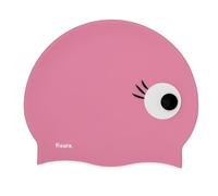 Fisura Bonnet de Natation Noir « f*CK Off ». Bonnet de Piscine Original Unisexe en Silicone Doux, élastique et Confortable. Protection des Cheveux. Accessoire d'été Amusant. (Ojos, Rose)