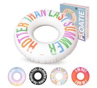 Fisura - Bouée Gonflable Design “Hotter Than Last Summer”. Anneau Flottant 120 cm avec soupape sécurisée pour gonfler et dégonfler Rapidement. Accessoire Piscine ou mer.