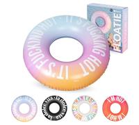 Fisura - Bouée Gonflable Tendance “I'm f*cking Hot” dégradée. Anneau 120 cm équipé d’Une Valve sécurisée permettant Un gonflage Rapide. Idéal pour l’Eau, Piscine ou côte.