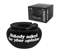 Fisura - Cendrier anti-vent avec message. Cendrier original (Nobody asked, noir)