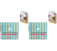 Fisura - Cendrier de poche portable “Out of the office”. Cendrier réutilisable pour voiture, plein air ou voyage. Sac à cendres original 8 x 8 cm. Cadeau pratique pour fumeurs. (Lot de 2)