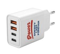 Fisura - Chargeur Multiple Rapide Power. Chargeur 4 Ports 40 W. (Power, Blanc)