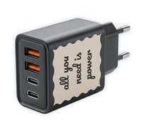 Fisura - Chargeur Multiple Rapide Power. Chargeur 4 Ports 40 W. | Prise 4 ports 2 USB-C et 2 USB-A. Compatible avec iPhone 12/13/14/15/16, Samsung S22/S23/S24 et autres appareils.