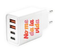 Fisura - Chargeur Multiple Rapide Power. Chargeur 4 Ports 40 W. (Vida, Blanc)