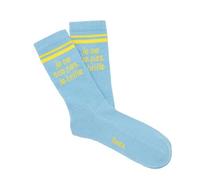 fisura. - Chaussettes originales unisex “Brille” bleu. Chaussettes cadeau. Chaussettes hautes bleues. Chaussettes avec message en français. Chaussettes en coton et polyester. Taille unique.