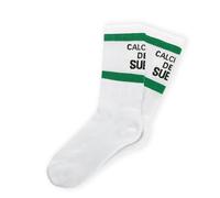 Fisura - Chaussettes originales unisex “De la suerte” blanc et vert. Chaussettes porte-bonheur à offrir. Composition : coton et polyester. Taille 38-45.