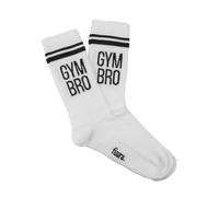 fisura. - Chaussettes originales unisex “Gym Bro”. Chaussettes cadeau. Chaussettes hautes blanches. Chaussettes avec message. Chaussettes en coton et polyester. Taille unique.