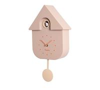 FISURA - Coucou Beige avec Cadran Couleur Orange. Coucou Murale. Pendule Murale Originale. 3 Piles AA Non incluses. 21,5x8x41,5. Plastique ABS.
