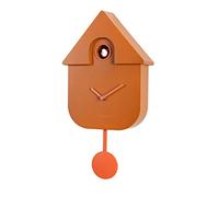 fisura. - Coucou Horloge Terracotta et Rose. Coucou Murale. Pendule Murale Originale. 3 Piles AA Non incluses. 21,5x8x41,5. Plastique ABS.