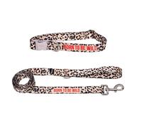 Fisura - Ensemble Collier Laisse Chien “Born to be Wild”, kit Nylon réglable pour Grand Chien avec Boucle Rapide Solide, Accessoire Promenade résistant Confortable Design Original