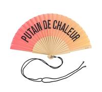 Fisura. - Éventail Original avec message. Éventail moderne en bois, pliant.