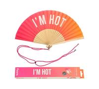 Éventail - FISURA - I'm hot - Rose dégradé - 42,5 x 23 cm - Textile et bois