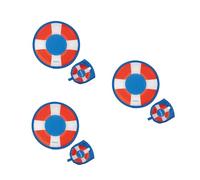 fisura. - Éventail rond pliable Bouée. Ventilateur portable original, frisbee bleu pratique et léger. Idéal pour se rafraîchir en été. 3 unités, diamètre 20 cm