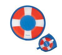 fisura. - Éventail rond pliable Bouée. Ventilateur portable original, frisbee bleu pratique et léger. Idéal pour se rafraîchir en été. 1 unité, diamètre 20 cm