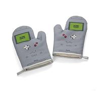 FISURA - Gants de Cuisine estampillés au Four. Gants de Cuisine Originaux. Gants de Cuisine Amusants en Coton. 14 x 30. Coton et Polyester (Gamer, Gris)