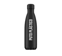 FISURA - Gourde de sport en acier inoxydable. Bouteille thermos isolée pour une boisson froide pendant 24 heures et une boisson chaude pendant 12 heures. 500 ml. Sans BPA. Blanc. (Noir, P*to Plástico)