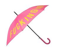 fisura. - Grand parapluie Fucking Rain. Parapluie rose pour les jeunes. Parapluie automatique avec bouton. Parapluie résistant au vent. Diamètre de 106 centimètres.