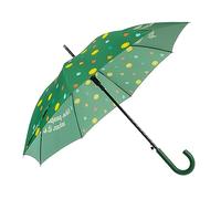 fisura. - Grand parapluie. Parapluie adulte. Parapluie automatique avec bouton. Parapluie originale. Diamètre de 106 cm. Plastique et aluminium (Smile, vert)