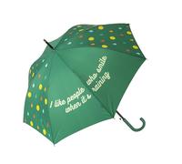 fisura. - Grand parapluie. Parapluie adulte. Parapluie automatique avec bouton. Parapluie originale. Diamètre de 106 cm. Plastique et aluminium (Smile, vert)