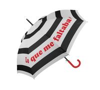 Fisura - Grand parapluie "Lo que me faltaba" à rayures. Parapluie coupe-vent résistant automatique avec bouton. Poignée ergonomique. 103 cm de diamètre.