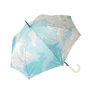 fisura. - Grand parapluie. Parapluie adulte. Parapluie automatique avec bouton. Parapluie originale. Diamètre de 106 cm. Plastique et aluminium (Monde, bleu)