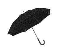 fisura. - Grand parapluie. Parapluie adulte. Parapluie automatique avec bouton. Parapluie originale. Diamètre de 106 cm. Plastique et aluminium (Panthère, noire)