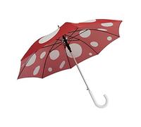 fisura. - Grand parapluie. Parapluie pour jeunes. Parapluie automatique avec bouton. Parapluie robuste imprimé. 106 centimètres de diamètre (Champignon, rouge).