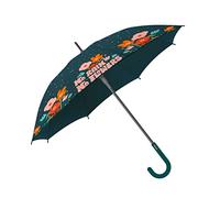 fisura. - Grand Parapluie no Rain no Flowers. Parapluie Jeunesse Motifs Fleurs. Parapluie Automatique avec Bouton. Parapluie Robuste imprimé. 106 centimètres de diamètre.