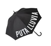 fisura. - Grand parapluie « P*ta lluvia ». Parapluie noir pour les jeunes. Parapluie automatique avec bouton. Parapluie résistant au vent. 106 centimètres de diamètre.