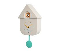 Fisura - Horloge à Coucou Blanc avec Cadran Multicolore. Coucou Murale. Pendule Murale Originale. 3 Piles AA Non incluses. 21,5x8x41,5. Plastique ABS.