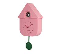 fisura. - Horloge à Coucou Rose avec Un Cadran Vert. Coucou Murale. Pendule Murale Originale. 3 Piles AA Non incluses. 21,5x8x41,5. Plastique ABS.