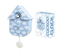 Fisura - Horloge Coucou Bleue avec Nuages. Horloge Murale. Horloge Murale Originale pour Cadeau. 3 Piles AA Non incluses. Dimensions : 21,5x8x41,5 cm. Plastique ABS.