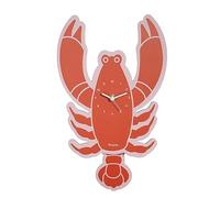 fisura. - Horloge Murale Originale Homard. Horloge Murale silencieuse 38 x 20 centimètres. Horloge de Cuisine Rouge. Horloge pendulaire en Bois et ABS. 2 Piles AA.