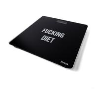 Fisura - Pèse-personne numérique. Pèse-personne en verre. Pèse-personne électronique jusqu'à 180 kg et 50 g de précision, technologie Step-On. 30 x 30 cm (Diet, noir)