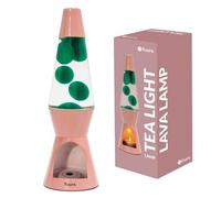Fisura Lampe à lave avec bougie sans électricité Lampe à mouvement écologique Cadeau original Dimensions : 29 x 8,5 cm (bougie, rose et vert)