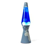 fisura. - Lampe à lave bale monde. Fond de carte du monde, liquide bleu et lave blanche. Lampe d'ambiance originale. Avec ampoule de rechange. 11 cm x 11cm x 40 cm.