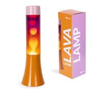 fisura. - Lampe à lave dégradé rose avec base orange et verre à effet dégradé. Design rétro original, hauteur 30 cm. Idéale comme cadeau unique. Dimensions : 9 x 9 x 30 cm.