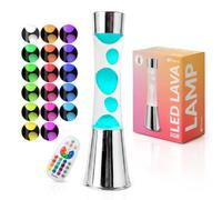 Fisura Lampe à lave LED RVB avec télécommande - 17 couleurs - Lampe