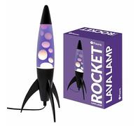 Fisura – Lampe à lave Rocket – base noire, liquide violet, lave blanche, ampoule de rechange
