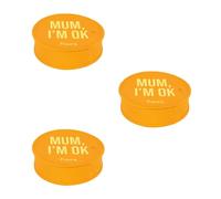Fisura Lot de 3 couvercles anti-drogue « Mum, I'm ok » - 3 pièces - Protection de boisson originale - Couvercle réutilisable - Protection anti-déversement en silicone