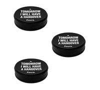 Fisura Lot de 3 couvercles anti-drogue « Will have a hangover » - 3 pièces - Protection de boisson originale - Couvercle réutilisable - Protection anti-déversement en silicone - 3 pièces
