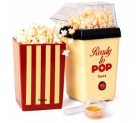 Fisura Machine à popcorn originale « Ready to Pop ». Machine à popcorn électrique à air chaud, sans huile, prête en 3 minutes. Comprend une cuillère doseuse et un seau de 2 litres.