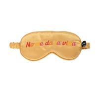 Fisura - Masque de sommeil “no me da la vida” jaune. Masque doux pour les yeux avec élastique, accessoire original pour dormir. Idée cadeau pour voyageurs. 20 x 10 cm.