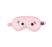 Fisura - Masque de sommeil rose avec design “yeux”. Accessoire doux et confortable pour la nuit, muni d’un élastique souple. Idéal pour voyages, cadeaux originaux. 20 x 10 cm.